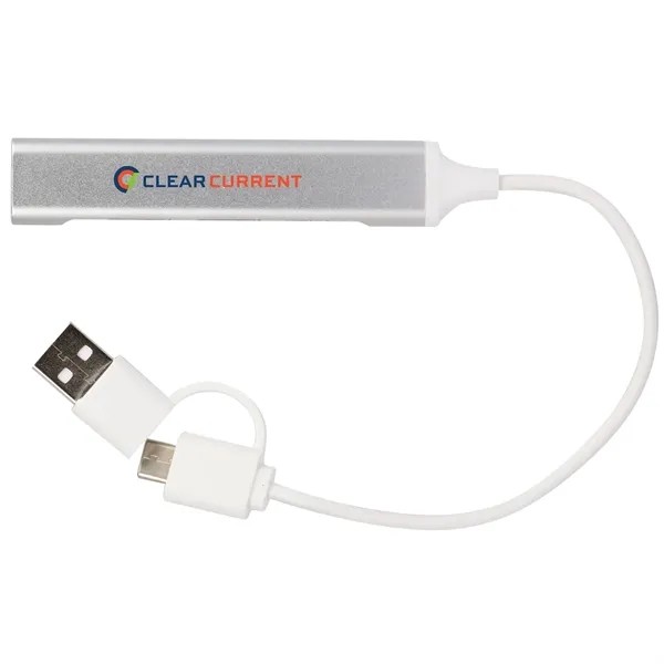 Aluminum 4-Port USB-A and C Hub for