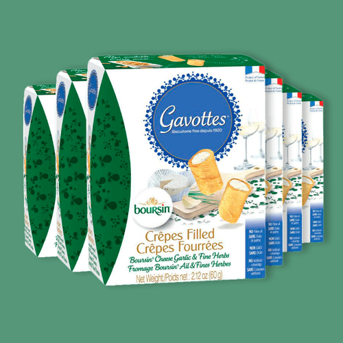 French Mini Crepes Filled with Boursin Cheese 2.12 oz for