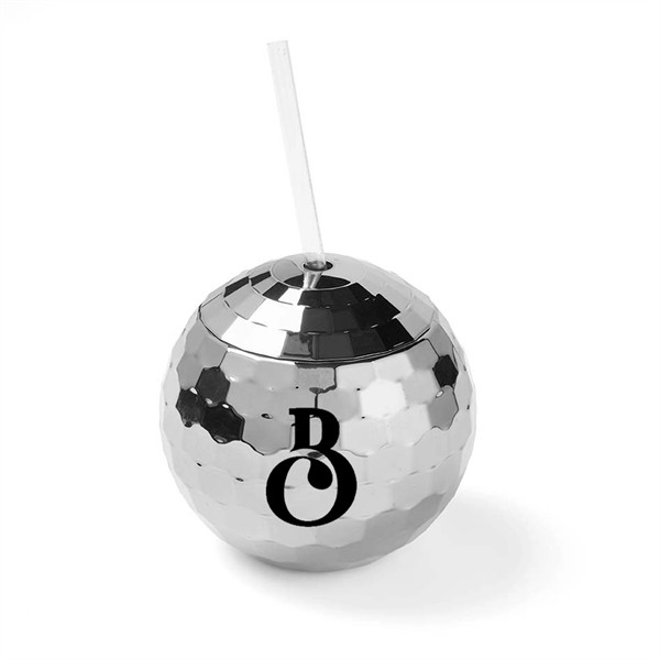 Disco Ball Tumbler with Straw for