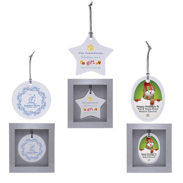 Ceramic Holiday Christmas Tree Ornament for