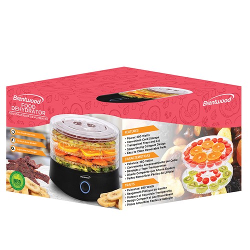5 - Tray Food Dehydrator with Auto Shut Off - (Black) for