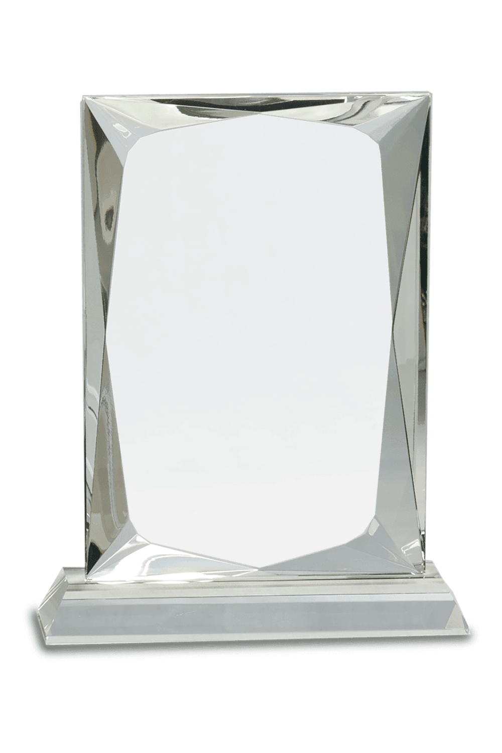 8" Crystal Rectangle on Clear Base for