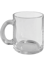 10 oz. Clear Glass Mug with Handle