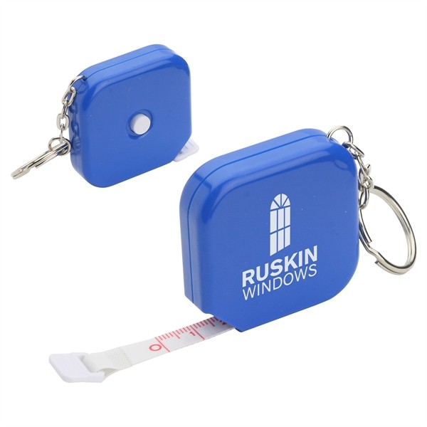 Square 5-Foot Tape Measure with Key Chain for