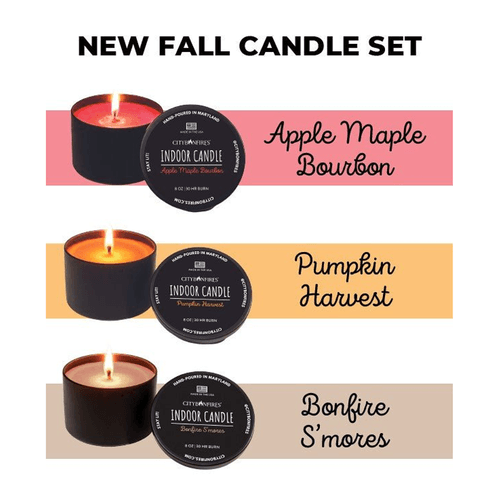Fall Indoor Candles Gift Set for