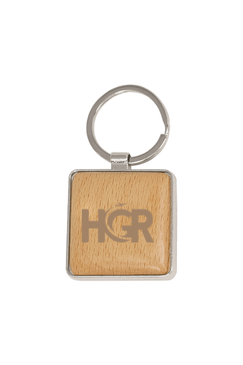 1 9/16" x 1 9/16" Laserable Square Keychain for