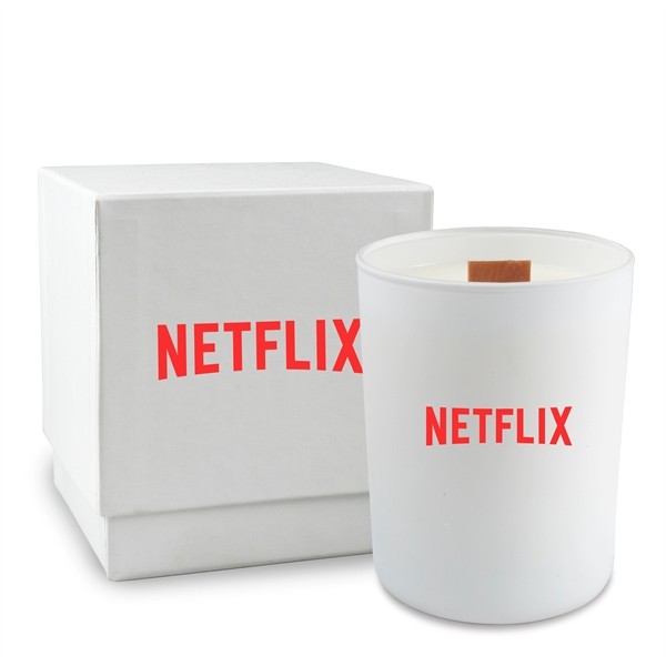 14 oz. White Luxury Candle with Gift Box - Printed for