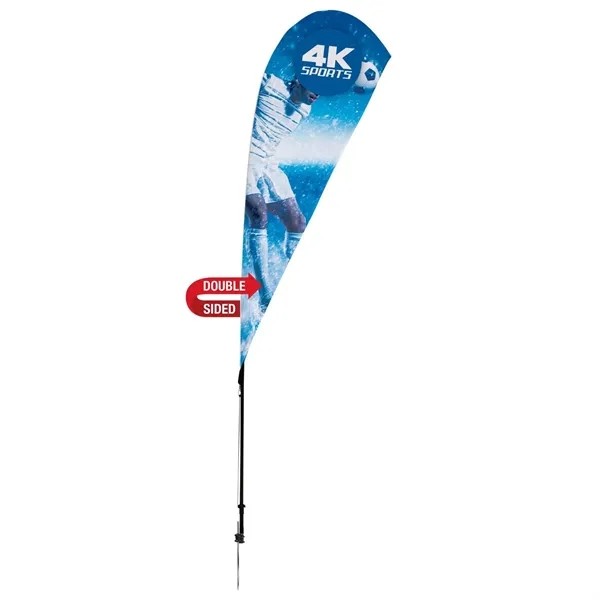 8' Streamline Teardrop Sail Sign Flag, 2-Sided, Ground Spike for