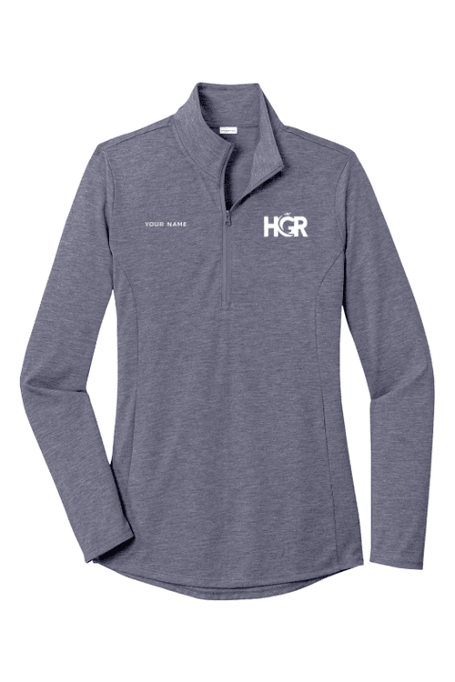 Sport-Tek Ladies PosiCharge Tri-Blend Wicking 1/4-Zip Pullover for
