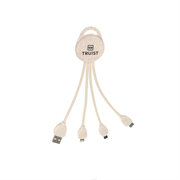 Wheat Straw 3-in-1 Charging Cable for