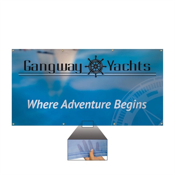 3' x 6' 9 oz. Mesh Vinyl Banner Single-Sided for