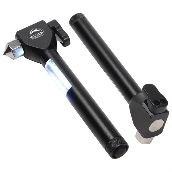Mini Watchman Flashlight with Escape Hammer for