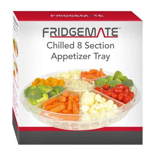 Chilled 8 Section Appetizer Tray with Ice Chamber for