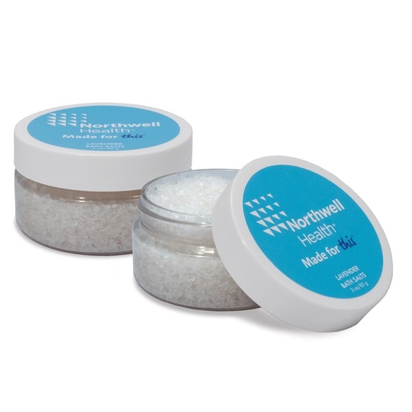 3 oz. Aromatherapy Bath Salts Jar with White Lid for