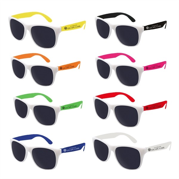 White Trim Sunglasses for