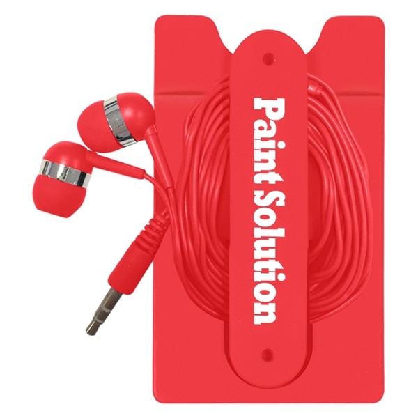 Phone Wallet With Earbuds for