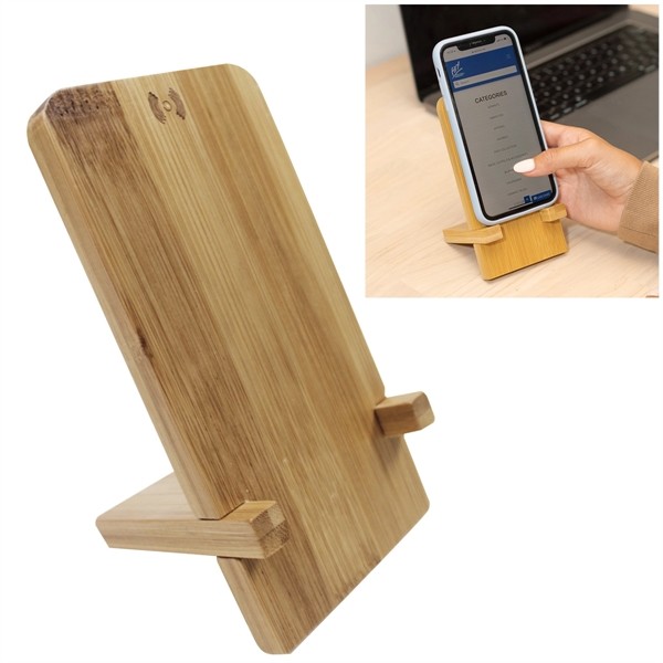 Bamboo Wireless Charger Phone Stand for