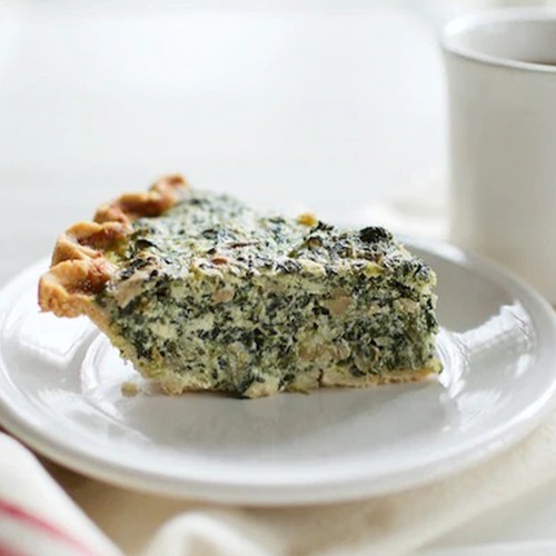 Spinach and Mushroom Quiche for
