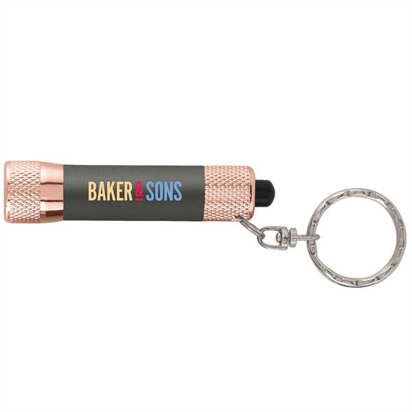 Chroma Softy Rose Gold Metallic- LED Flashlight with Keyring for