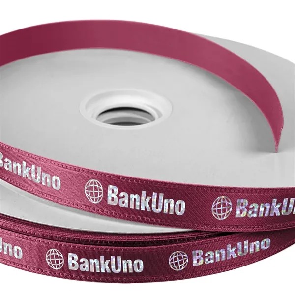 5/8" Badge Satin Ribbon - 100yd Roll - Foil Print for