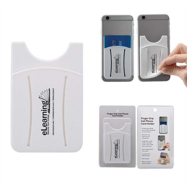 Finger Grip Cell Phone Card Holder w/Packaging for