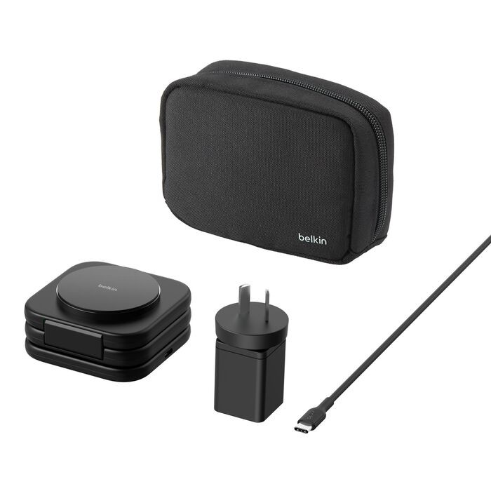 Belkin BoostCharge Pro 3-in-1 Magnetic Wireless Charging Travel Pad with Qi2 15W for