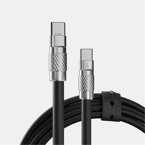 TsumoCharge® | 100W Silicone Charging Cable | USB-C | Black for