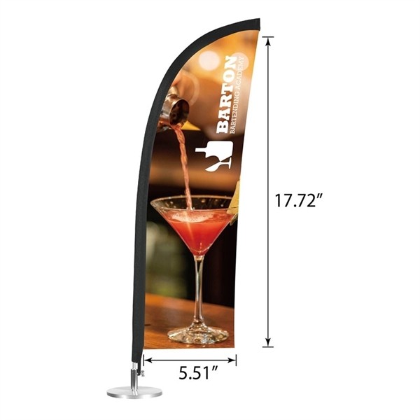 DisplaySplash Tabletop Feather Flag - Single Sided for