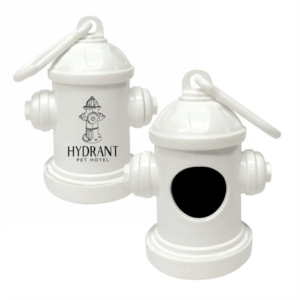 Fire Hydrant Pet Waste Dispenser with Biodegradable Bags for