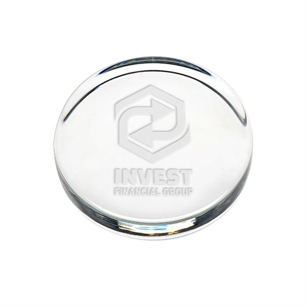 Flat Round Paperweight for