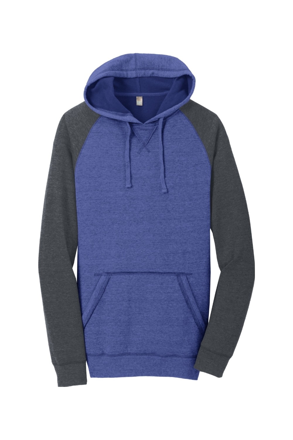District Young Mens Lightweight Fleece Raglan Hoodie for