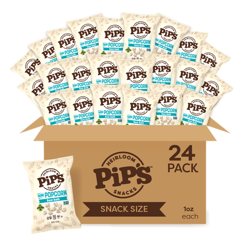Sea Salt Mini Popcorn - Snack Size 1 oz (24 Pack) for