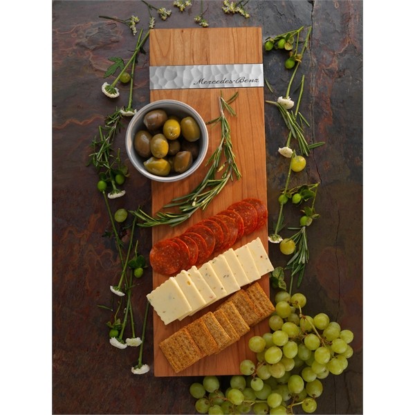 Cherry Charcuterie Board with Aluminum Overlay for