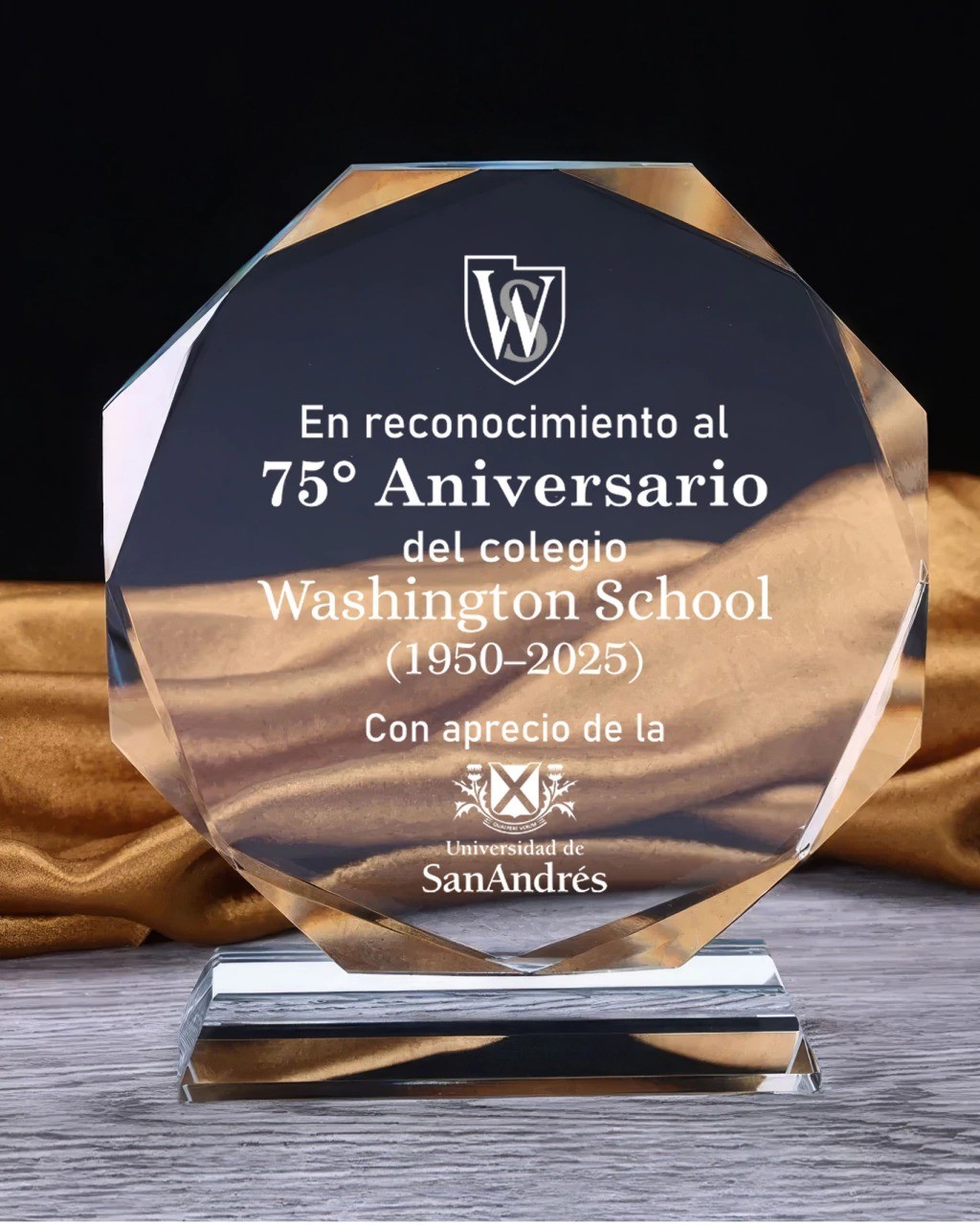 Premium Octagonal Crystal Award for