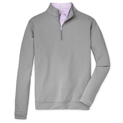 Peter Millar Men's Perth Mini-Stripe Stretch Loop 1/4 Zip for