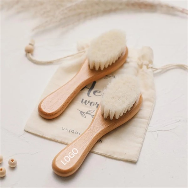 Wooden Newborn Baby Hair Brush for