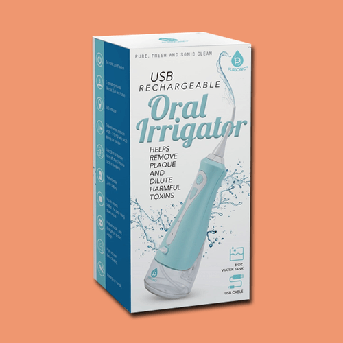 USB Rechargeable Oral Irrigator Water Flosser Blue for
