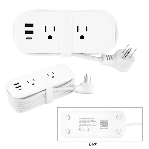 Compact Multi-Outlet Power Strip for