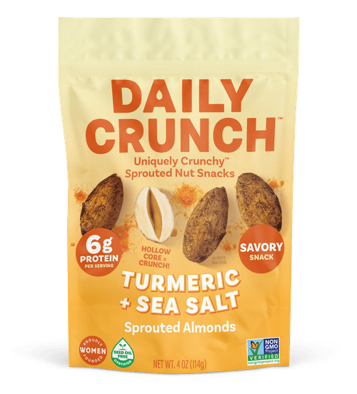 Turmeric + Sea Salt Sprouted Almonds 5 oz 6 Pack for
