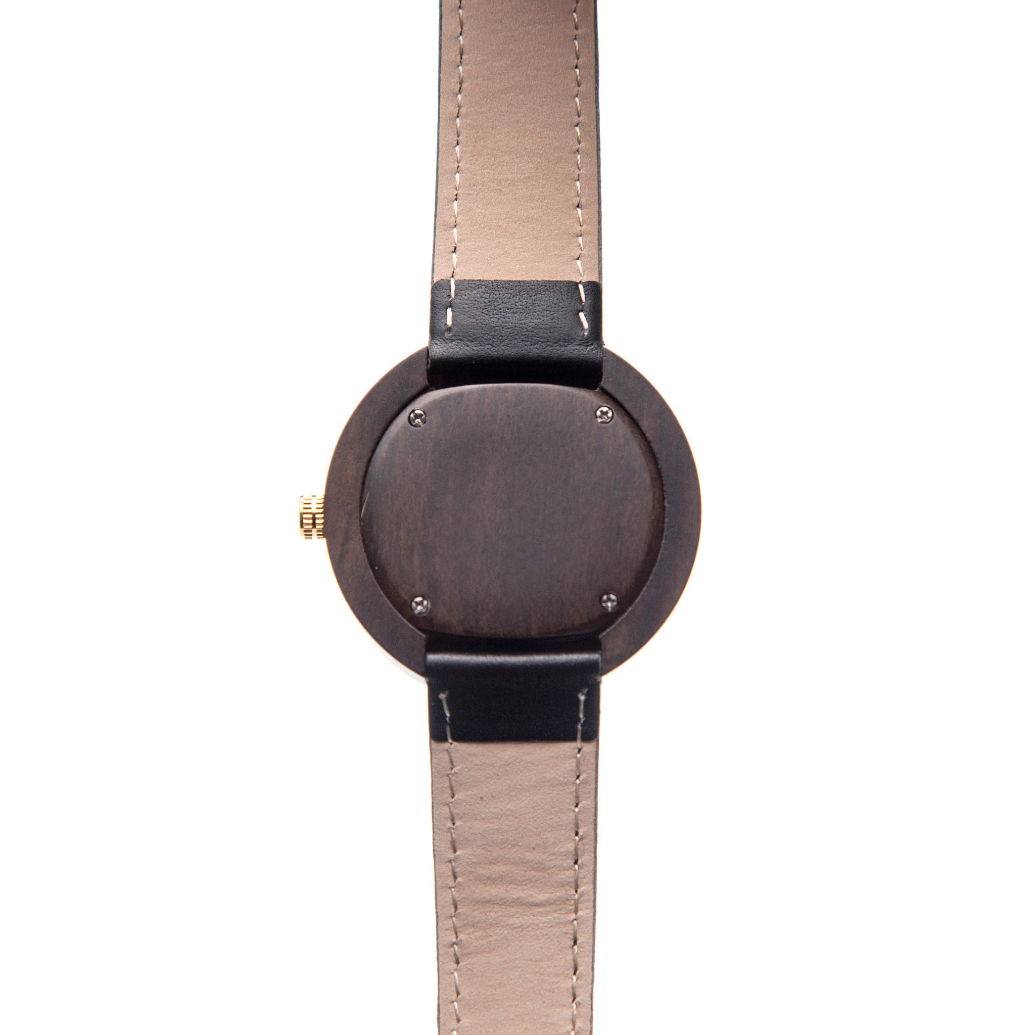 Sandalwood Black Modern Watch for