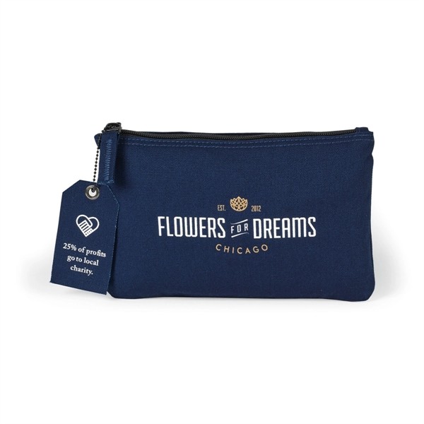 Avery Cotton Zippered Pouch for