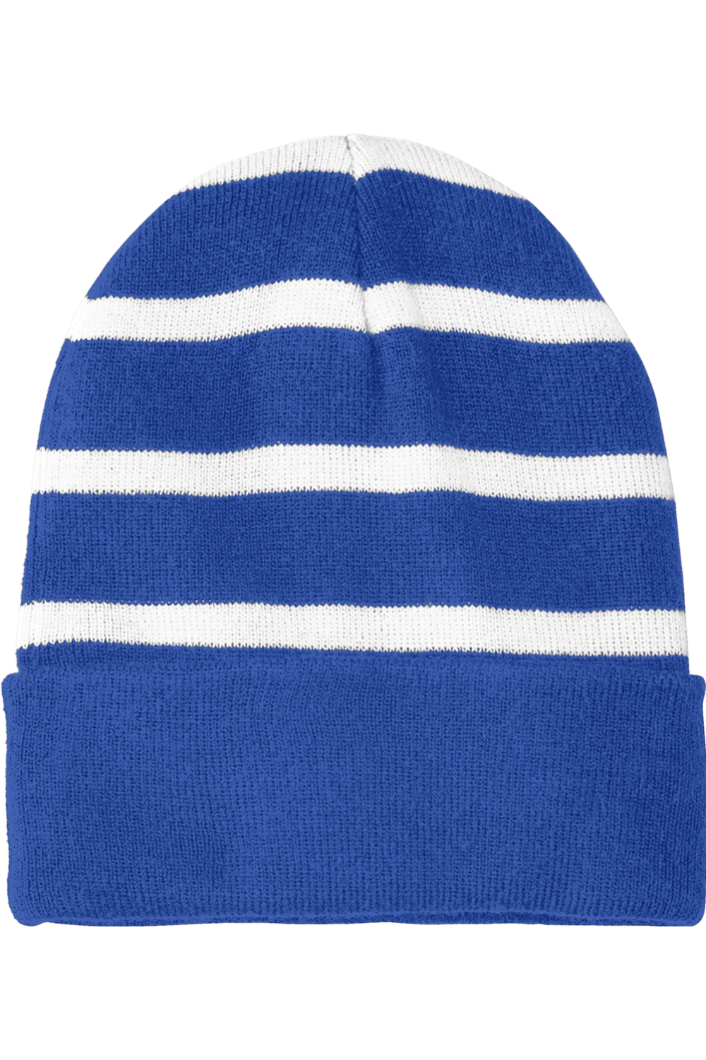 Sport-Tek Striped Beanie with Solid Band for