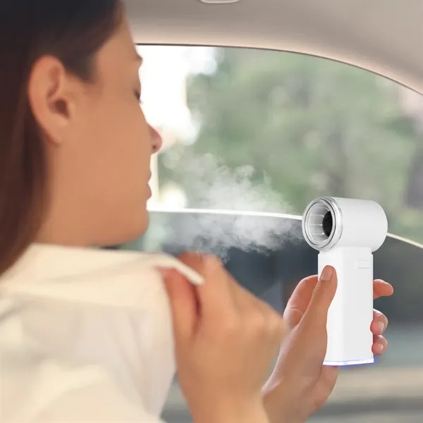 BreezeMist Rechargeable Handheld Fan for