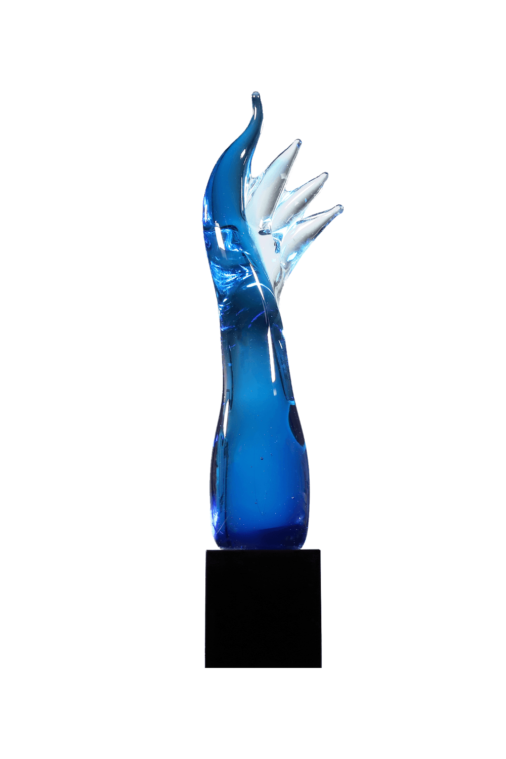 17" Blue Aspire Art Glass for