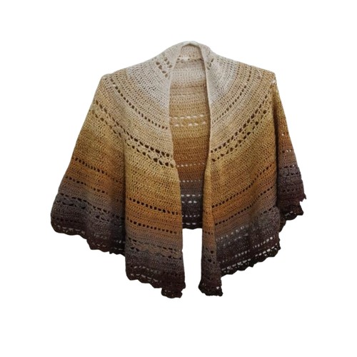 Shimmering Cotton Yarn Shawl for