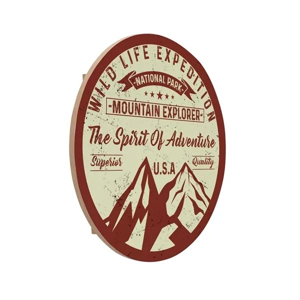12" Round MDF Wood Print for
