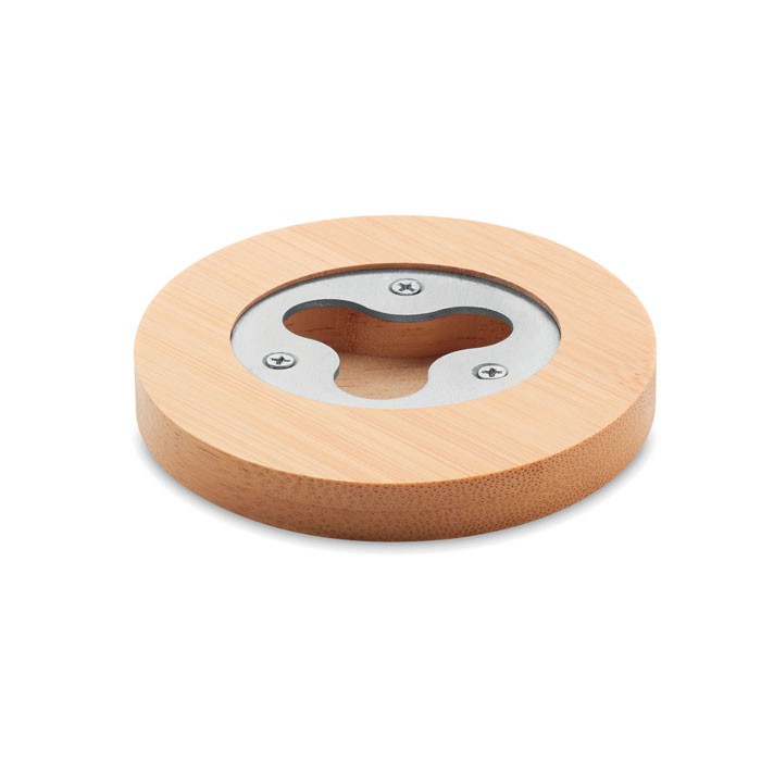Bamboo Coaster & Bottle Opener for