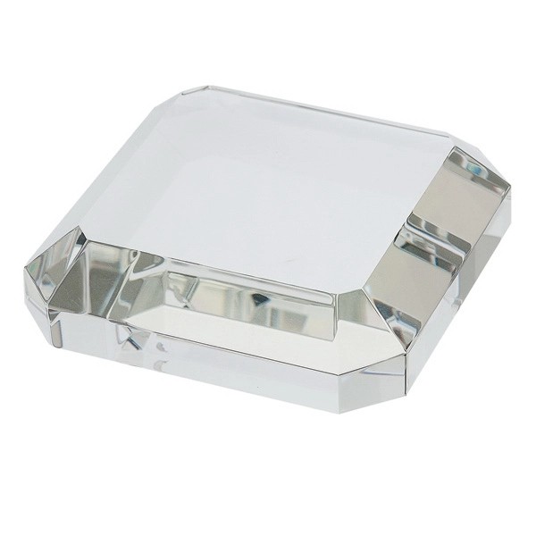 Taranto Square Crystal Paperweight for