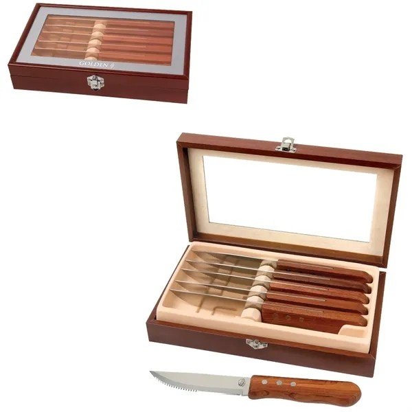 Niagara Cutlery™ Rosewood 6-Piece Steak Knife Set for