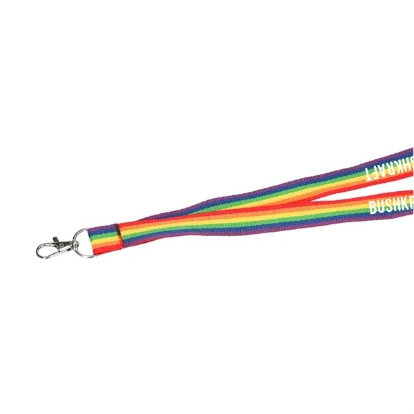 Recycled Polyester Rainbow Lanyard for